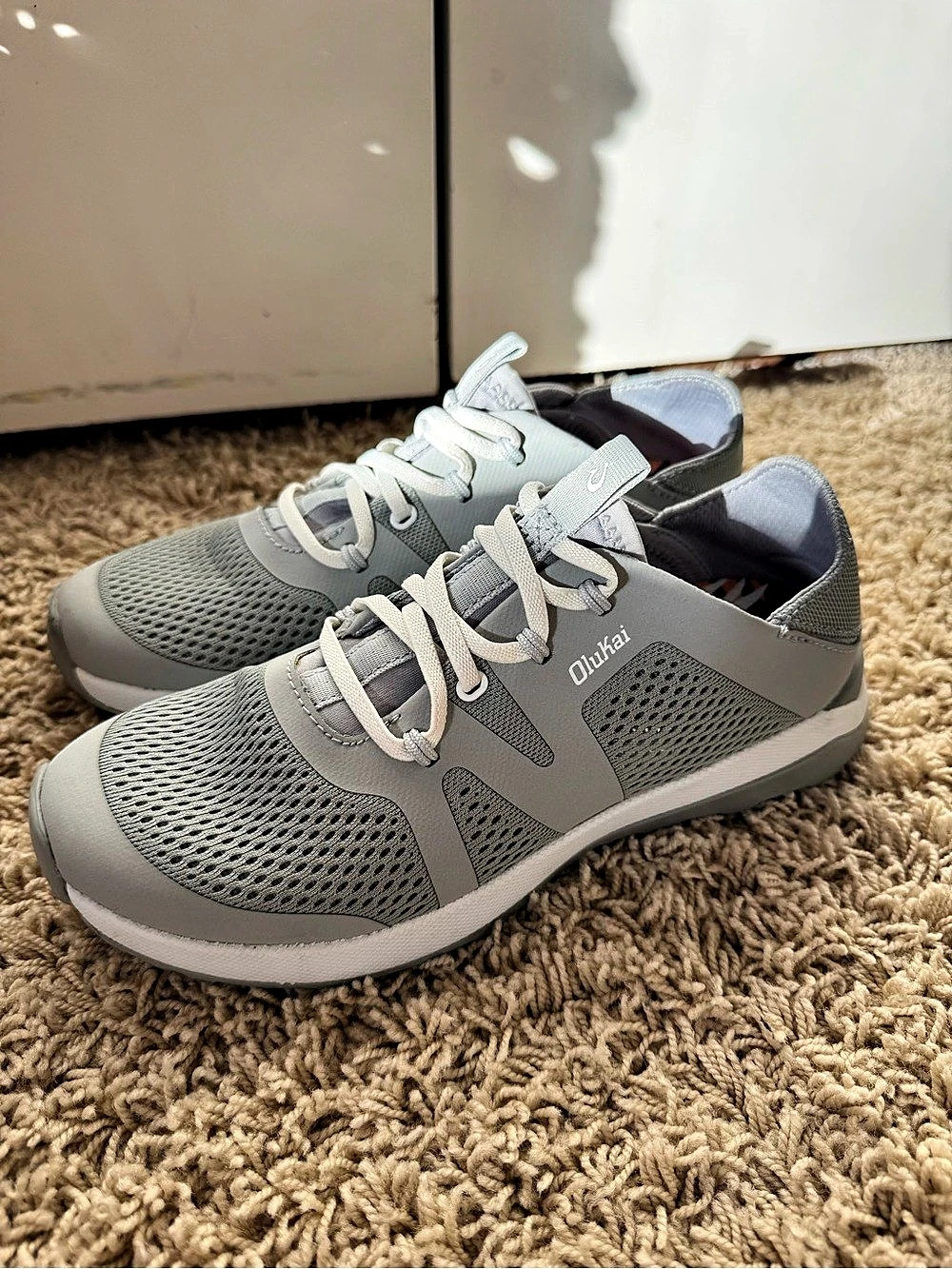 Olukai Huia Gray Women’s Athletic Shoes